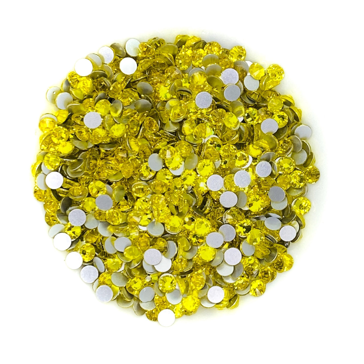 CITRINE - Yellow Glam GlassĀ® flatback, non hotfix rhinestones for art, body, nails and more - PDB Creative Studio