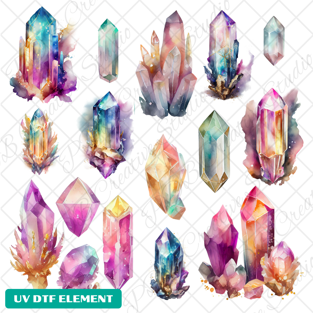 rainbow crystal uvdtf element sheet