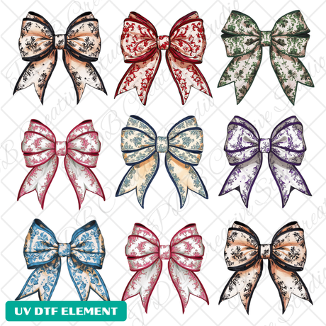 Bow coquette uv-dtf element sheet