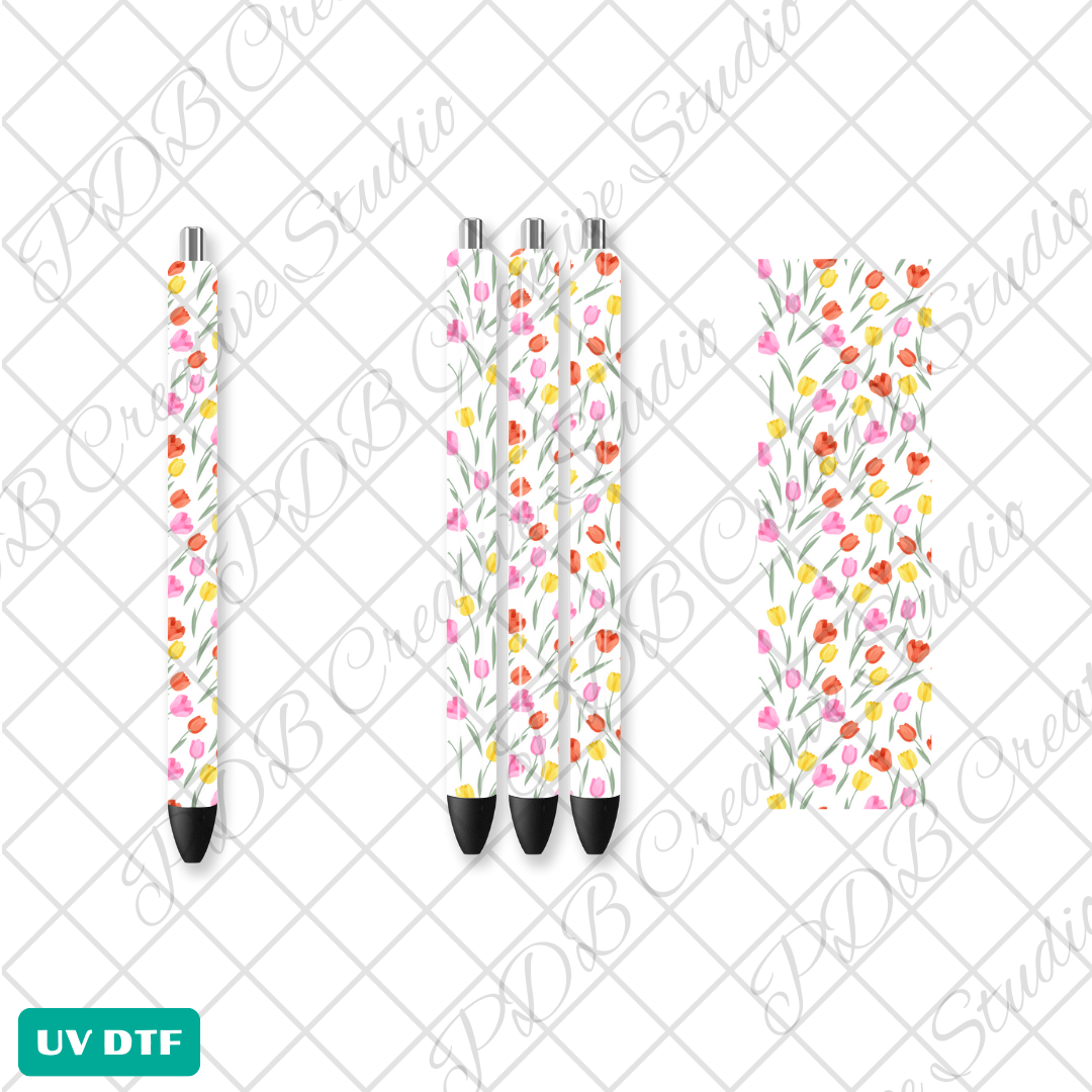 summer tulip uvdtf pen wrap