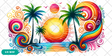 rainbow summer sunset libbey glass can uvdtf tumbler wrap