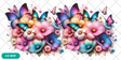 floral butterfly glass can libbey tumbler wrap uvdtf