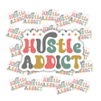 Hustle matte vinyl sticker