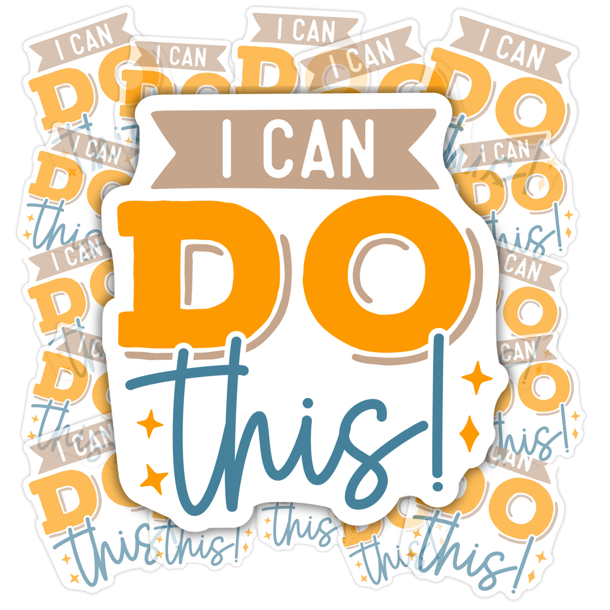 Motivational matte vinyl sticker