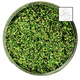 Green custom chunky glitter mix / PDB Creative Studio for art, nails and projects