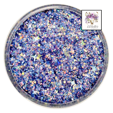 Blue purple custom chunky glitter mix / PDB Creative Studio for art, nails and projects