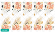 Peach floral feather boho pen wraps