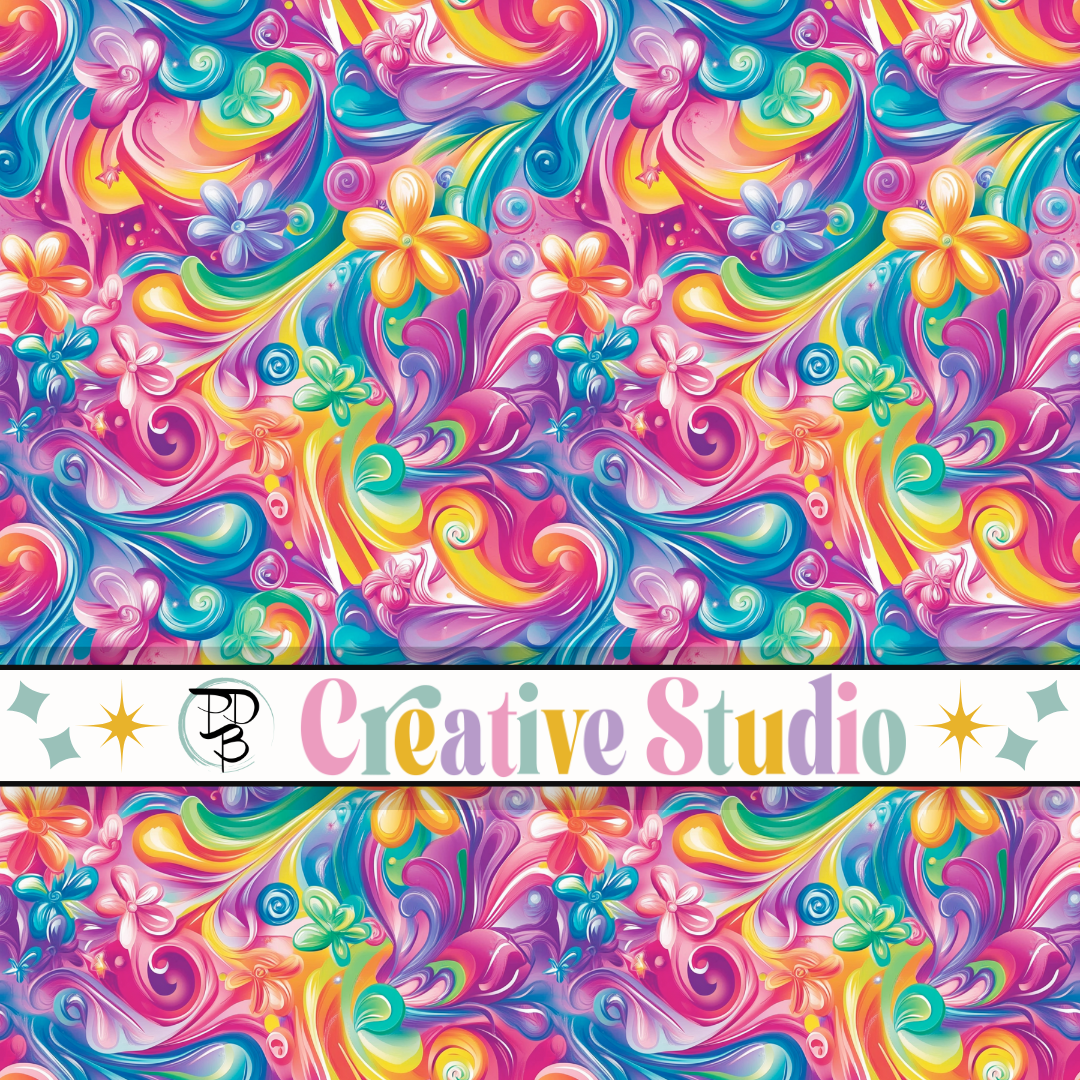 FLORAL RAINBOW VINYL FOR CRICUT SILHOUETTE DIY RESIN ART