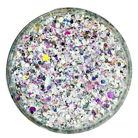 White color shift custom chunky glitter mix / PDB Creative Studio