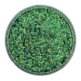 green multi-size glitter mix for art, body, nails and more - PDB Creative Studio