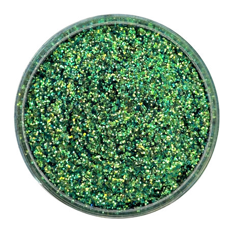 green multi-size glitter mix for art, body, nails and more - PDB Creative Studio