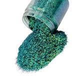 green multi-size glitter mix for art, body, nails and more - PDB Creative Studio