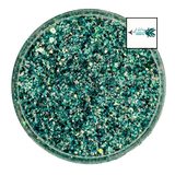 Green polyester glitter for art, body, nails and more - PDB Creative Studio