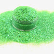 neon green poly glitter for art, body, nails and more - PDB Creative Studio