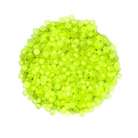 NEON CITRINE - BRIGHT FLUORESCENT YELLOW Glam Glass® flatback, non hotfix rhinestones for art, body, nails and more - PDB Creative Studio