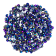 RAINBOW DARK - BLUE PURPLE BLACK AB Glam Glass® flatback, non hotfix rhinestones for art, body, nails and more - PDB Creative Studio