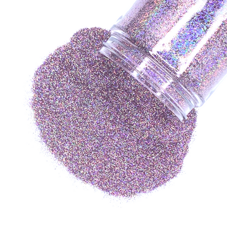 lavender super holographic polyester glitter for body, nails, art and more - PDB Creative Studio